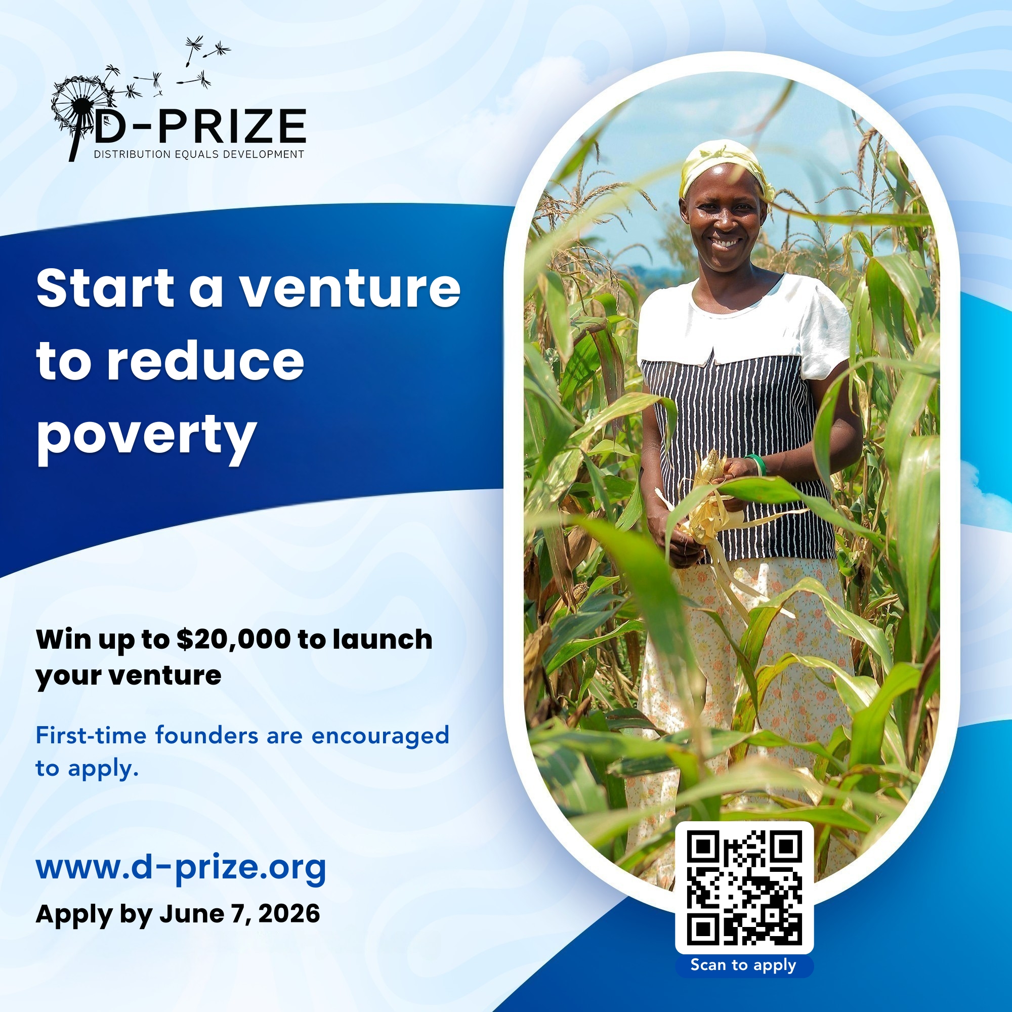 مسابقة D-Prize 2026 لتمويل المشاريع والمنظمات الناشئة لمكافحة الفقر