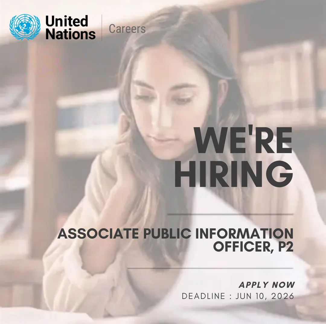 مساعد أول لشؤون الإعلام والمعلومات العامة (Associate Public Information Officer – P2)