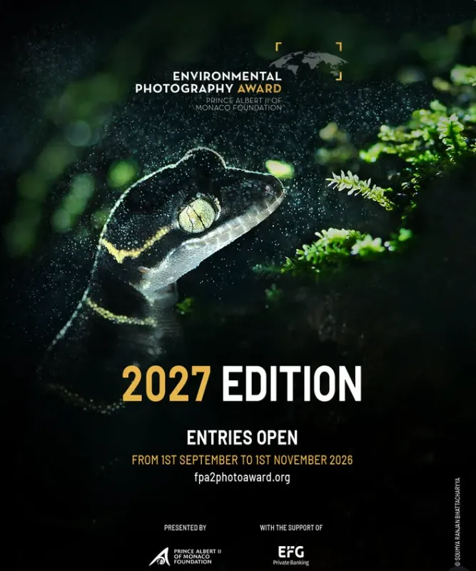 جائزة التصوير الفوتوغرافي البيئي لمؤسسة الأمير ألبرت الثاني أمير موناكو لعام 2027.