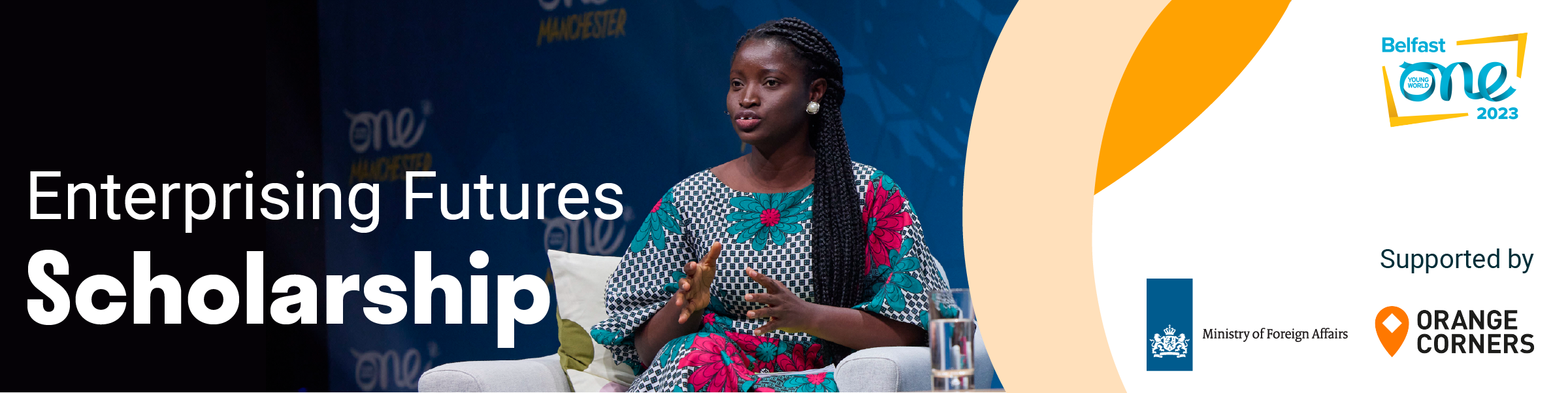 برنامج Enterprising Futures Scholarship 2026 الممول من وزارة الخارجية الهولندية لحضور قمة One Young World 2026 في كيب تاون.