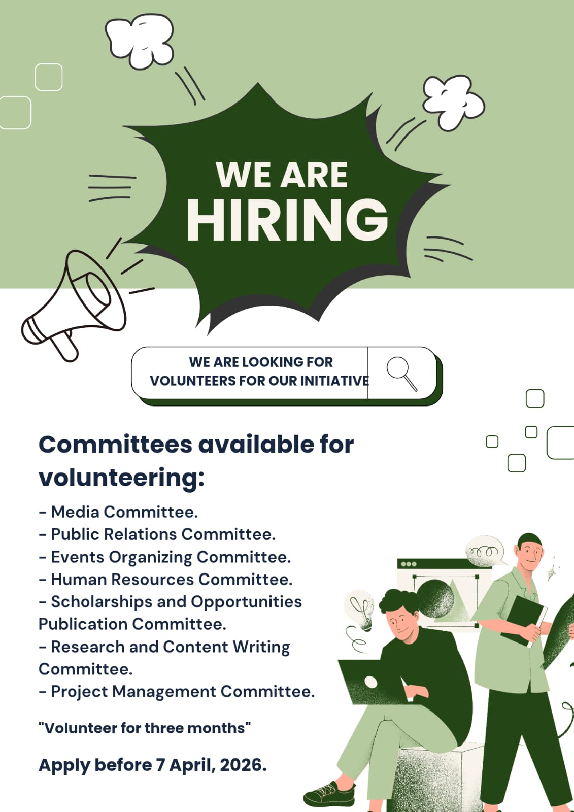 Volunteering in initiative committees 