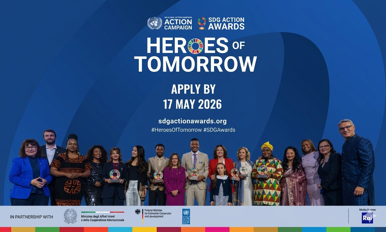 جوائز الأمم المتحدة للعمل من أجل أهداف التنمية المستدامة 2026 (Heroes of Tomorrow: UN SDG Action Awards)