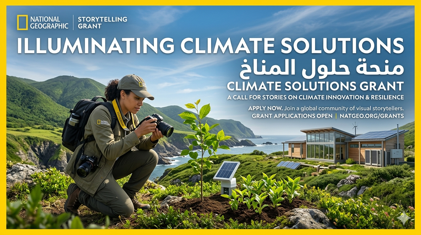 زمالة ناشيونال جيوغرافيك لتمويل مشاريع السرد القصصي حول حلول المناخ والصمود المناخي – Illuminating Climate Solutions