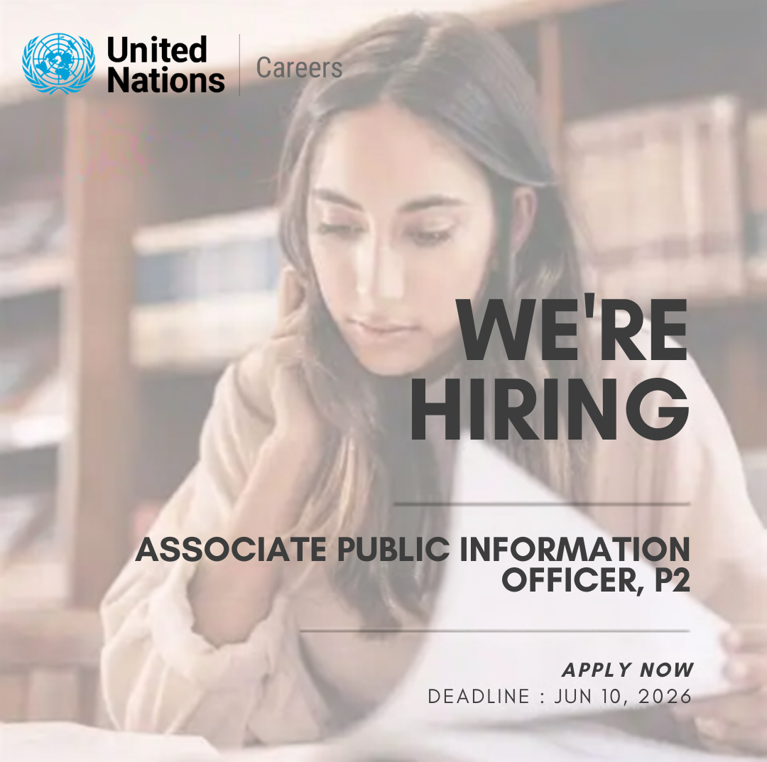 مساعد أول لشؤون الإعلام والمعلومات العامة (Associate Public Information Officer – P2)
