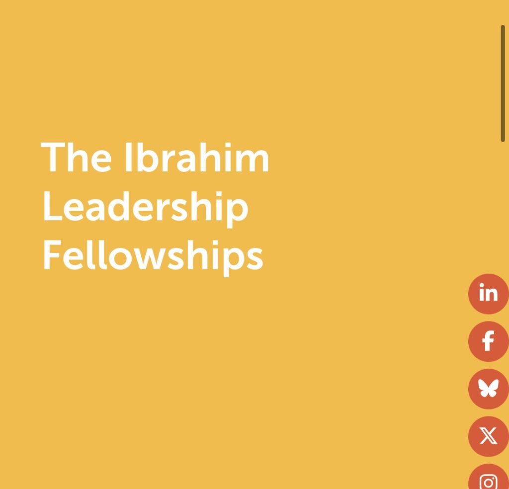 برنامج زمالة مؤسسة مو إبراهيم للقيادة لعام 2026 (Mo Ibrahim Foundation Leadership Fellowship Programme 2026)