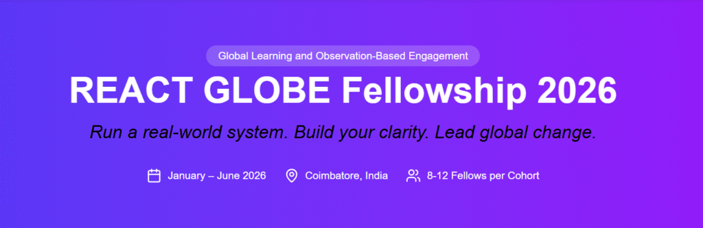 زمالة رياكت العالمية 2026 (REACT GLOBE Fellowship)